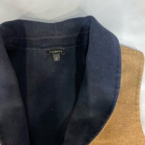 Talbots Navy and Brown Blazer